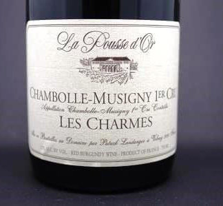 chambolle musigny les charmes pousse d'or